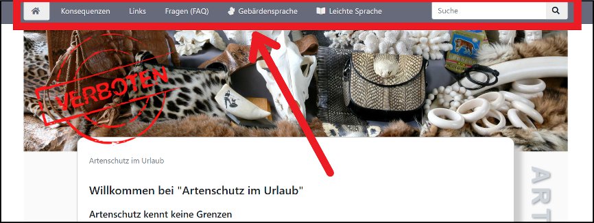 Screenshot des Hauptmenüs